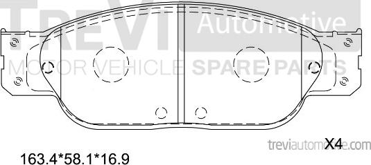 Trevi Automotive PF1130 - Komplet Pločica, disk-kočnica www.molydon.hr