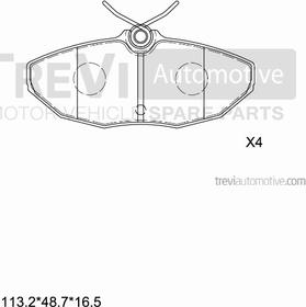 Trevi Automotive PF1131 - Komplet Pločica, disk-kočnica www.molydon.hr