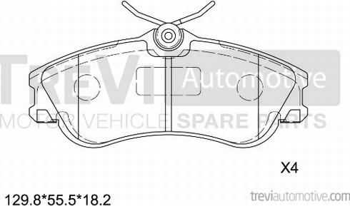 Trevi Automotive PF1126 - Komplet Pločica, disk-kočnica www.molydon.hr