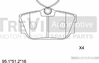 Trevi Automotive PF1128 - Komplet Pločica, disk-kočnica www.molydon.hr