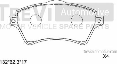 Trevi Automotive PF1122 - Komplet Pločica, disk-kočnica www.molydon.hr