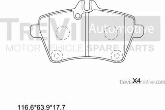 Trevi Automotive PF1179 - Komplet Pločica, disk-kočnica www.molydon.hr