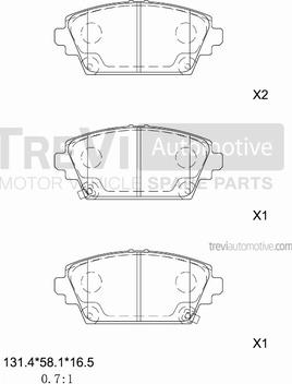 Trevi Automotive PF1176 - Komplet Pločica, disk-kočnica www.molydon.hr