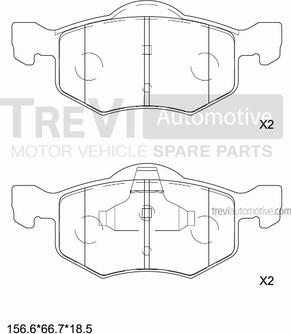 Trevi Automotive PF1171 - Komplet Pločica, disk-kočnica www.molydon.hr