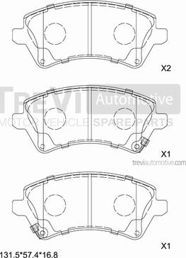 Trevi Automotive PF1172 - Komplet Pločica, disk-kočnica www.molydon.hr