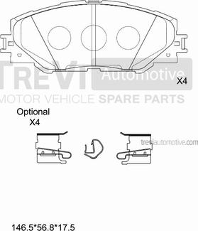 Trevi Automotive PF1395 - Komplet Pločica, disk-kočnica www.molydon.hr