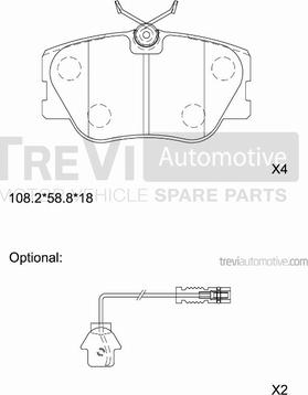 Trevi Automotive PF1397 - Komplet Pločica, disk-kočnica www.molydon.hr