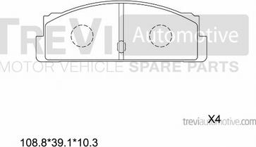 Trevi Automotive PF1345 - Komplet Pločica, disk-kočnica www.molydon.hr