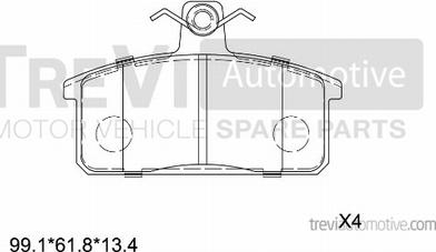 Trevi Automotive PF1346 - Komplet Pločica, disk-kočnica www.molydon.hr