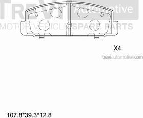 Trevi Automotive PF1356 - Komplet Pločica, disk-kočnica www.molydon.hr