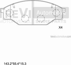 Trevi Automotive PF1351 - Komplet Pločica, disk-kočnica www.molydon.hr