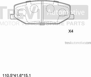 Trevi Automotive PF1358 - Komplet Pločica, disk-kočnica www.molydon.hr