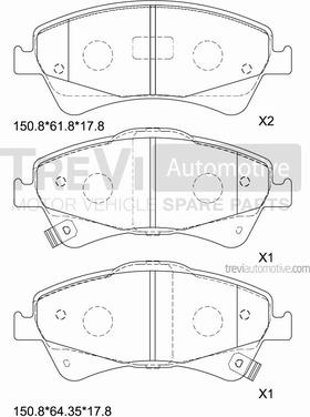 Trevi Automotive PF1369 - Komplet Pločica, disk-kočnica www.molydon.hr