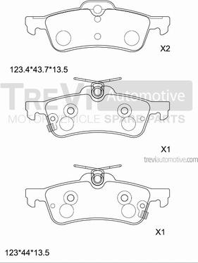 Trevi Automotive PF1364 - Komplet Pločica, disk-kočnica www.molydon.hr