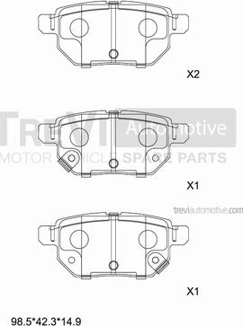 Trevi Automotive PF1365 - Komplet Pločica, disk-kočnica www.molydon.hr