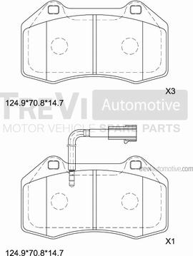 Trevi Automotive PF1363 - Komplet Pločica, disk-kočnica www.molydon.hr