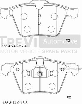 Trevi Automotive PF1305 - Komplet Pločica, disk-kočnica www.molydon.hr