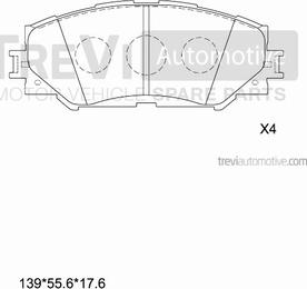 Trevi Automotive PF1301 - Komplet Pločica, disk-kočnica www.molydon.hr