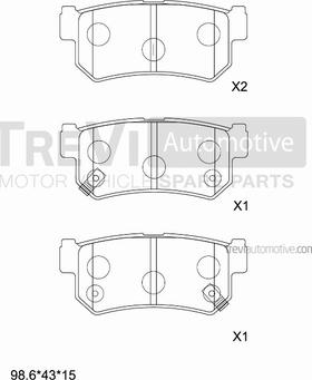 Trevi Automotive PF1318 - Komplet Pločica, disk-kočnica www.molydon.hr