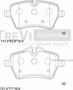 Trevi Automotive PF1389 - Komplet Pločica, disk-kočnica www.molydon.hr