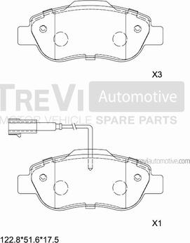 Trevi Automotive PF1320 - Komplet Pločica, disk-kočnica www.molydon.hr