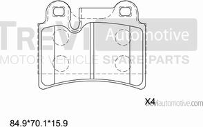 Trevi Automotive PF1294 - Komplet Pločica, disk-kočnica www.molydon.hr