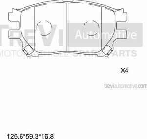 Trevi Automotive PF1290 - Komplet Pločica, disk-kočnica www.molydon.hr