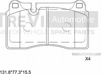 Trevi Automotive PF1293 - Komplet Pločica, disk-kočnica www.molydon.hr