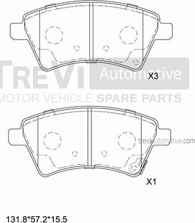 Trevi Automotive PF1292 - Komplet Pločica, disk-kočnica www.molydon.hr