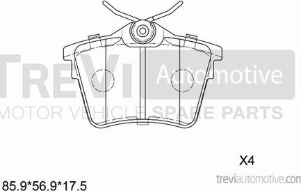 Trevi Automotive PF1241 - Komplet Pločica, disk-kočnica www.molydon.hr