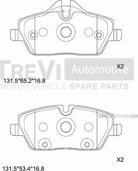 Trevi Automotive PF1248 - Komplet Pločica, disk-kočnica www.molydon.hr