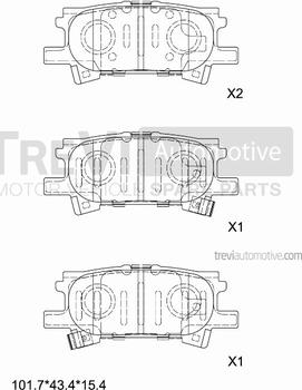 Trevi Automotive PF1243 - Komplet Pločica, disk-kočnica www.molydon.hr