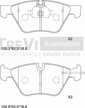 Trevi Automotive PF1256 - Komplet Pločica, disk-kočnica www.molydon.hr