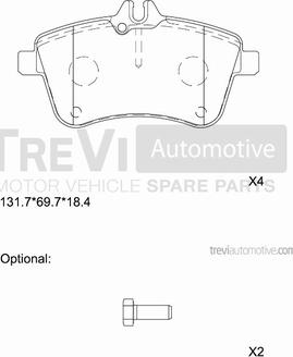 Trevi Automotive PF1251 - Komplet Pločica, disk-kočnica www.molydon.hr