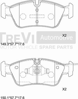 Trevi Automotive PF1252 - Komplet Pločica, disk-kočnica www.molydon.hr