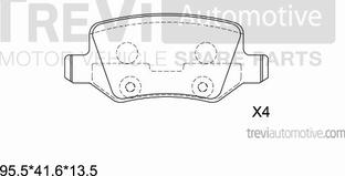 Trevi Automotive PF1257 - Komplet Pločica, disk-kočnica www.molydon.hr