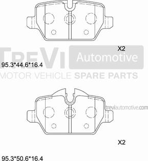 Trevi Automotive PF1267 - Komplet Pločica, disk-kočnica www.molydon.hr