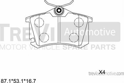 Trevi Automotive PF1204 - Komplet Pločica, disk-kočnica www.molydon.hr