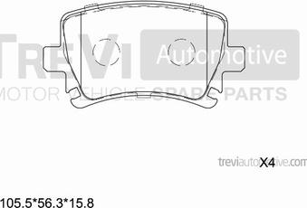 Trevi Automotive PF1203 - Komplet Pločica, disk-kočnica www.molydon.hr