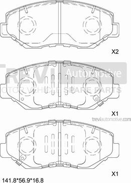 Trevi Automotive PF1214 - Komplet Pločica, disk-kočnica www.molydon.hr