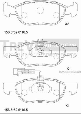 Trevi Automotive PF1211 - Komplet Pločica, disk-kočnica www.molydon.hr