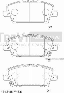 Trevi Automotive PF1285 - Komplet Pločica, disk-kočnica www.molydon.hr