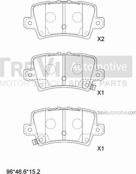 Trevi Automotive PF1287 - Komplet Pločica, disk-kočnica www.molydon.hr