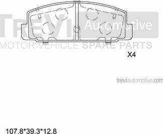 Trevi Automotive PF1238 - Komplet Pločica, disk-kočnica www.molydon.hr