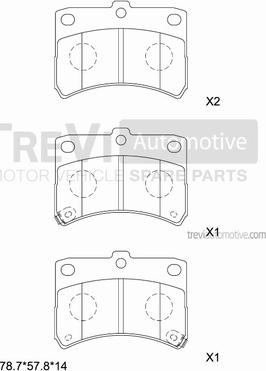 Trevi Automotive PF1229 - Komplet Pločica, disk-kočnica www.molydon.hr