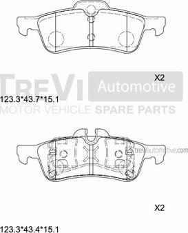 Trevi Automotive PF1223 - Komplet Pločica, disk-kočnica www.molydon.hr