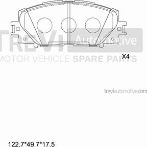 Trevi Automotive PF1274 - Komplet Pločica, disk-kočnica www.molydon.hr