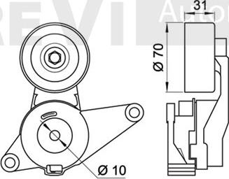 Trevi Automotive TA1960 - Natezač remena, klinasti rebrasti remen  www.molydon.hr