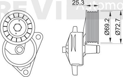 Trevi Automotive TA1493 - Natezač remena, klinasti rebrasti remen  www.molydon.hr