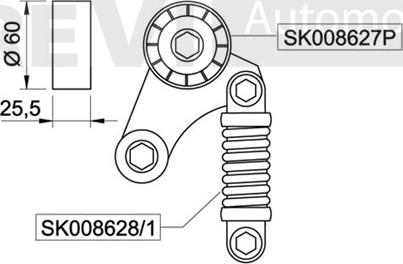 Trevi Automotive TA1424 - Natezač remena, klinasti rebrasti remen  www.molydon.hr